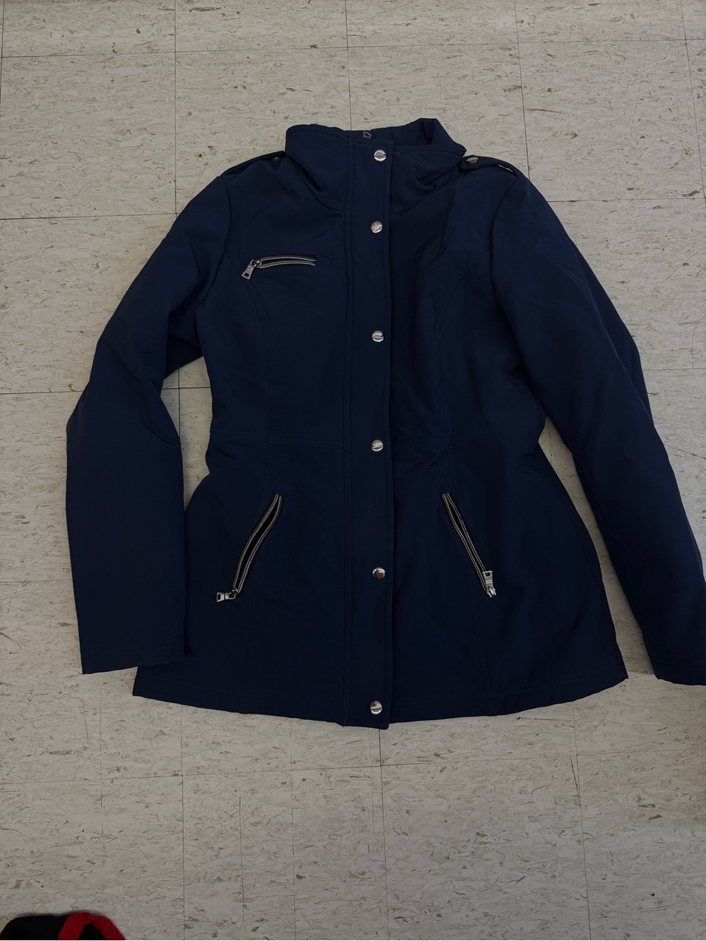 G.H. Bass & Co. Navy Women's Utility Jacket with Zip Pockets